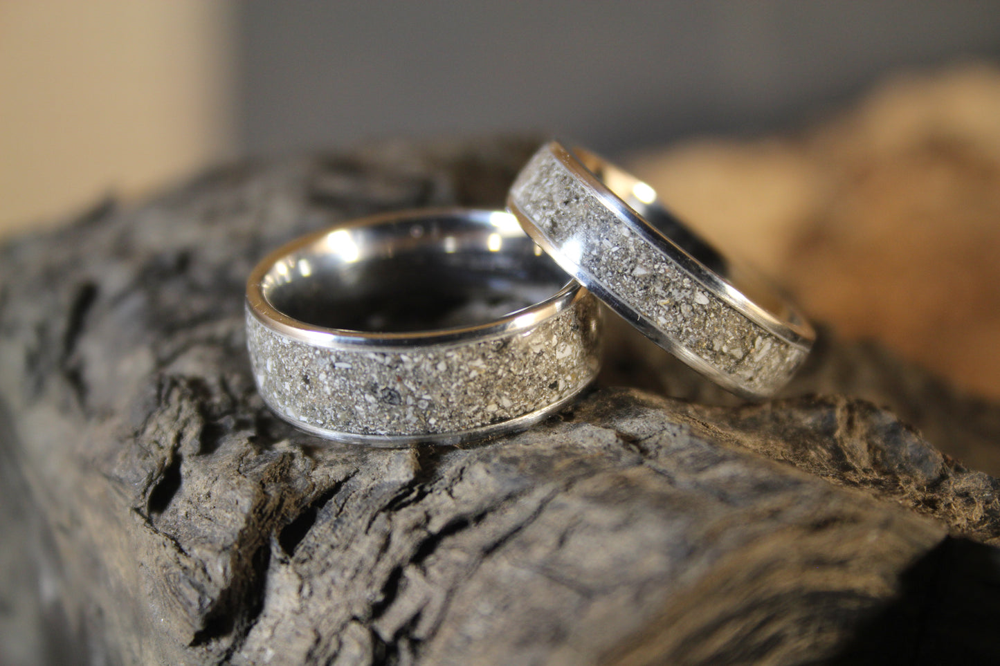 Memorial Ring or Sentimental Sand Ring in Sterling Silver