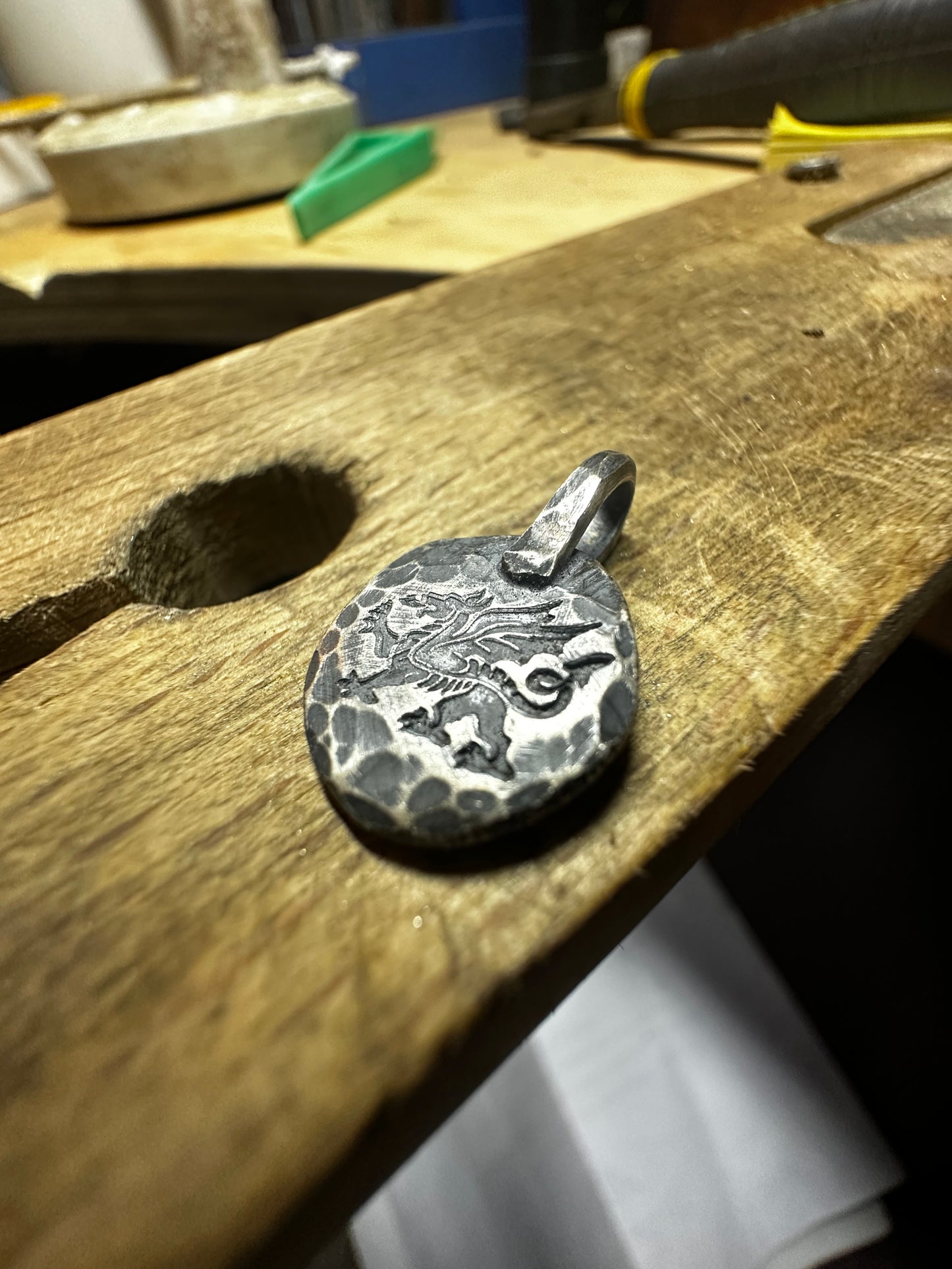 Welsh Dragon silver charm
