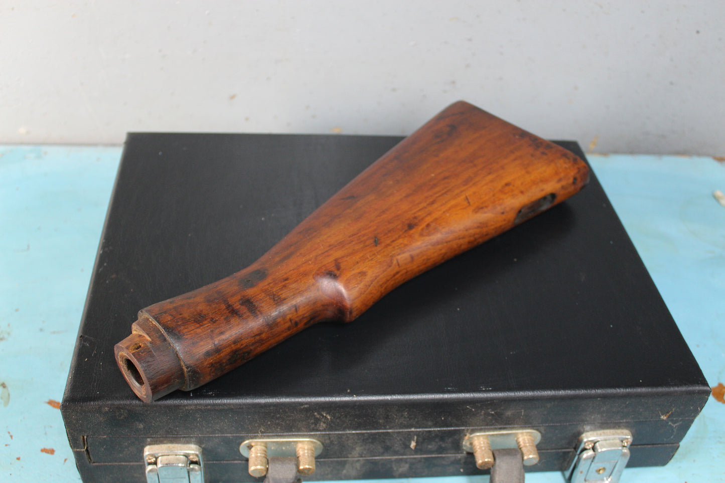 WW2 Ring: Stainless Steel with Lee Enfield Rifle Stock Inlay