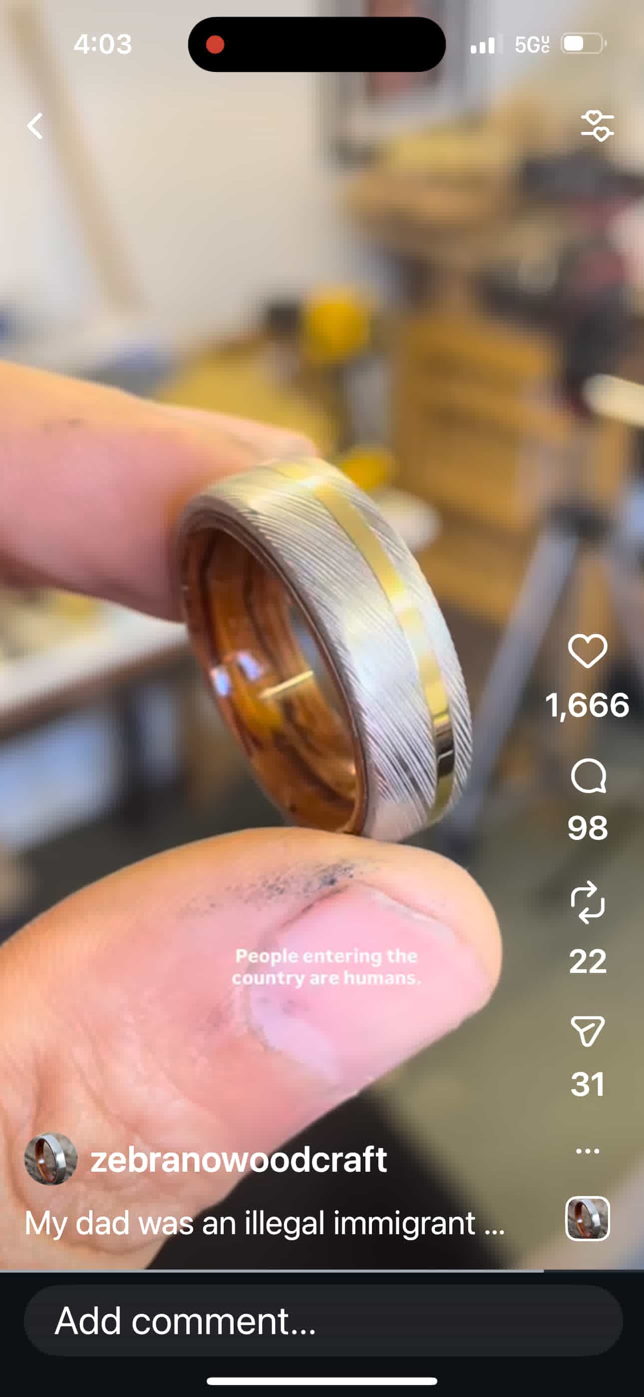 Listing for Johnny - Jamesons ring