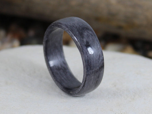Grey Birdseye Maple Bent Wood Ring