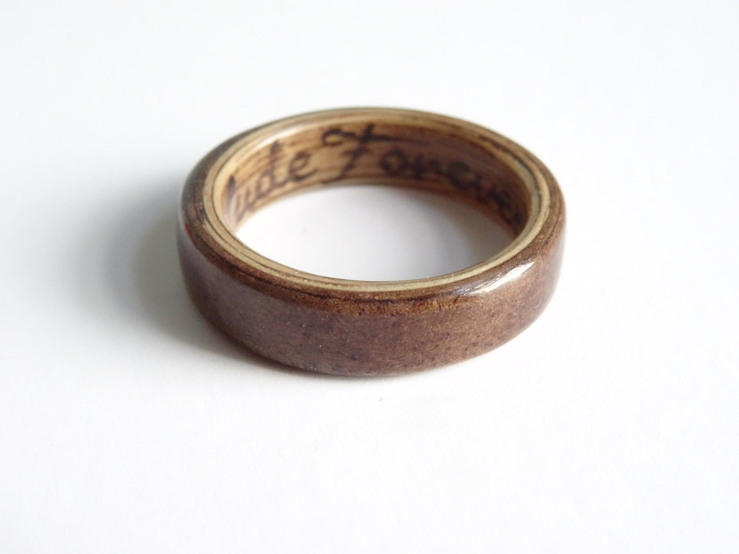 Oak & Elm Burl Bent Wood Ring