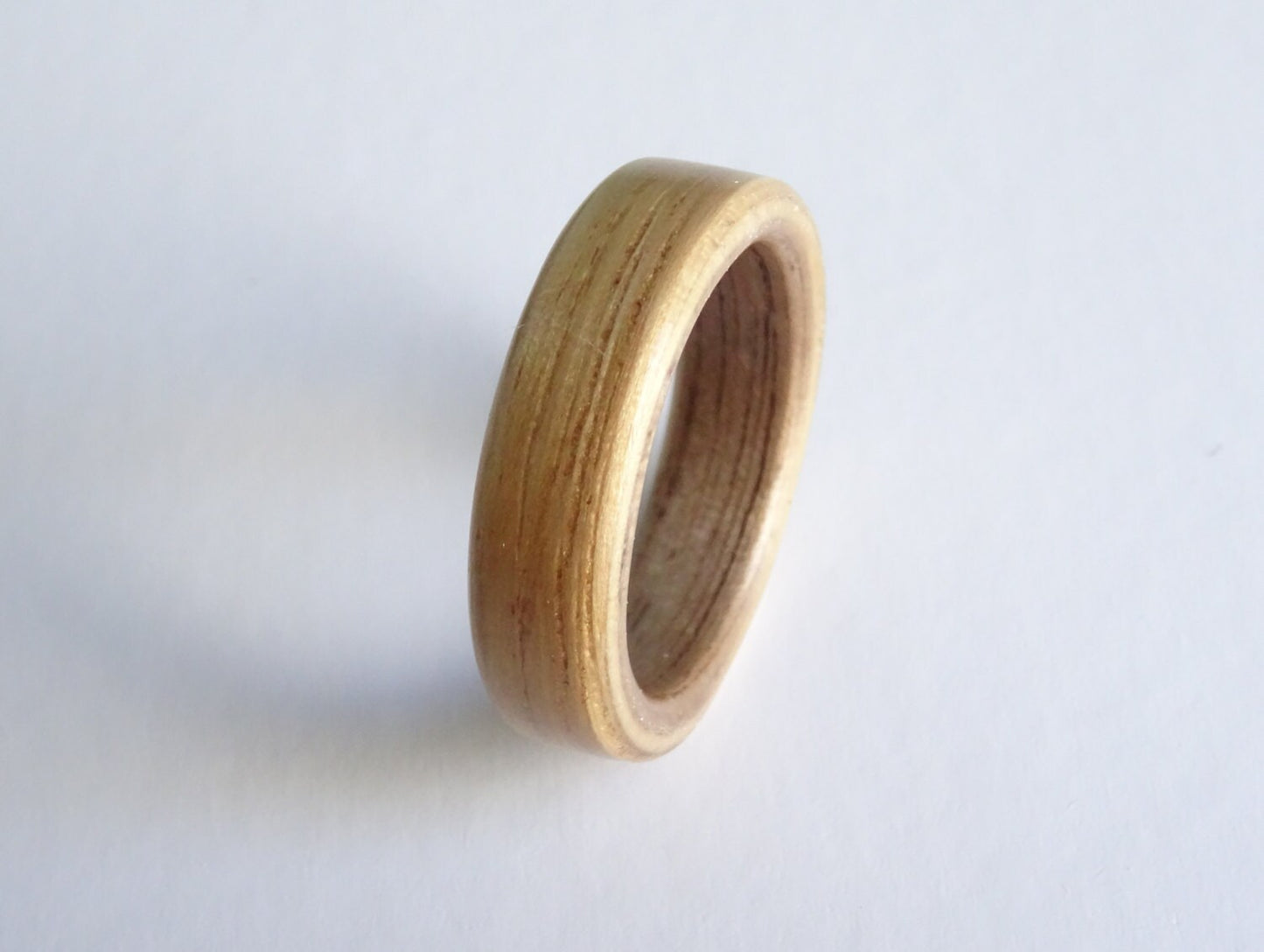 Walnut And Oak Bent Wood Ring