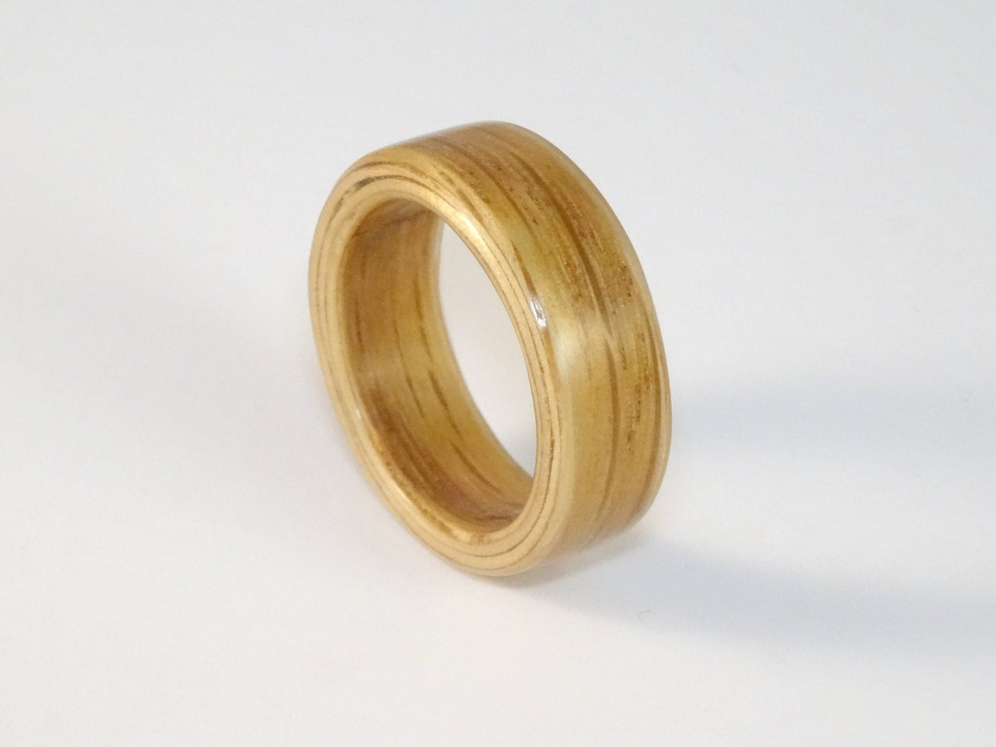 Oak Bent Wood Ring, Handmade to Order In Your UK or US Size.  Wooden Rings for Men or Women