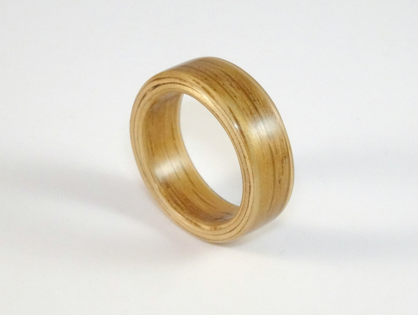 Oak Bent Wood Ring, Handmade to Order In Your UK or US Size.  Wooden Rings for Men or Women