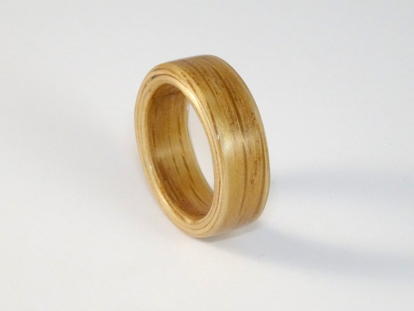 Oak Bent Wood Ring, Handmade to Order In Your UK or US Size.  Wooden Rings for Men or Women