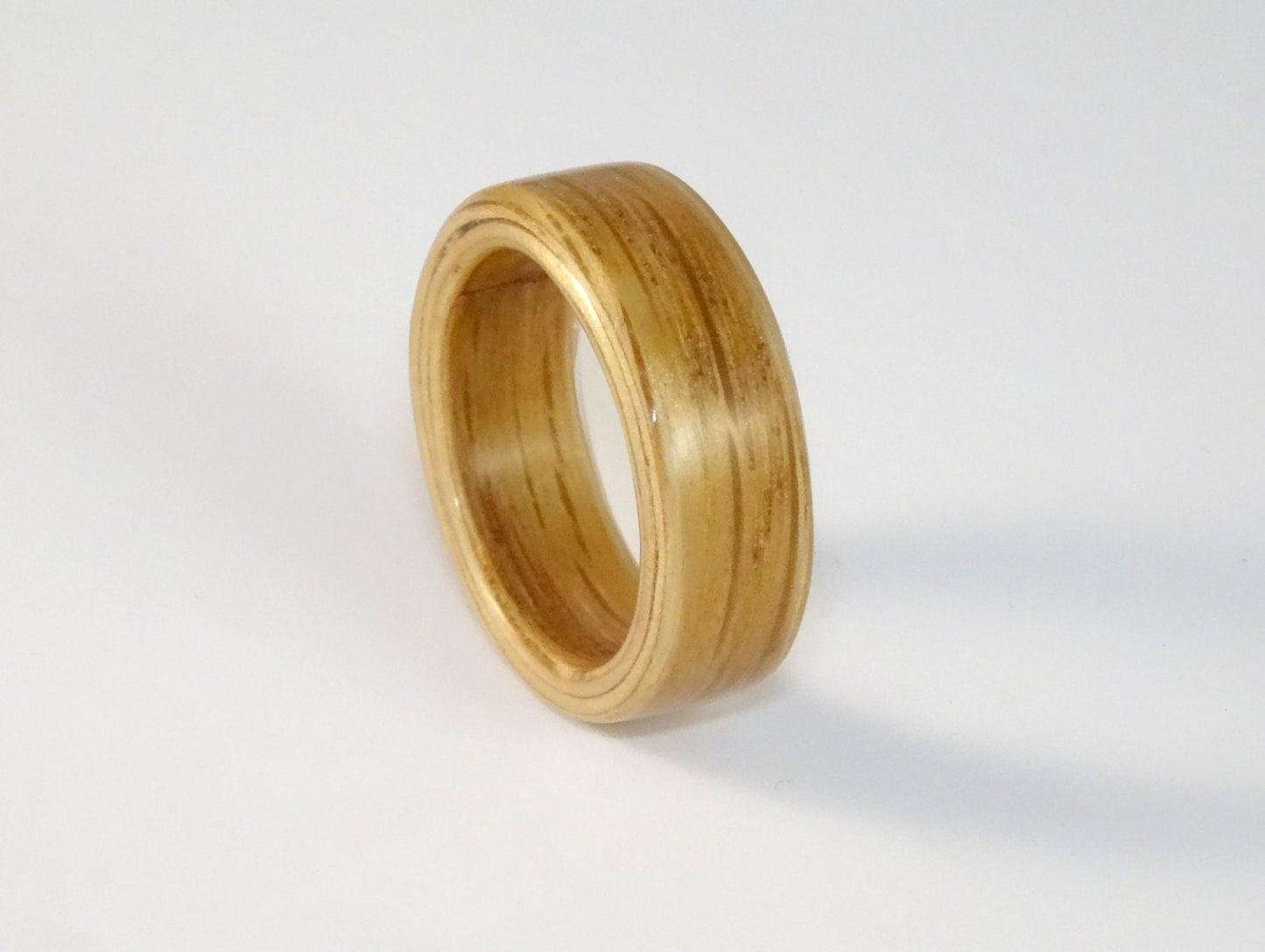 Oak Bent Wood Ring, Handmade to Order In Your UK or US Size.  Wooden Rings for Men or Women